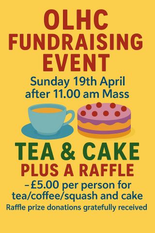 Tea/Coffee and Cake with Raffle (fundraising event for the church)